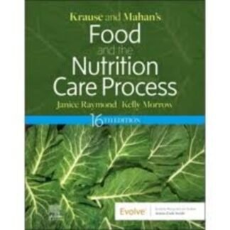 [Full Color /BW] Krause and Mahan Food and Nutrition Care Process 16th edition 2023